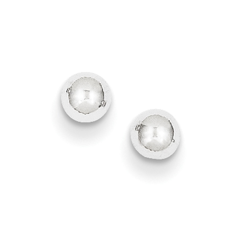 4.0mm Ball Stud Earrings in 14K White Gold