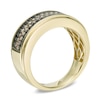 Thumbnail Image 1 of Men's 1 CT. T.W. Brown and Black Diamond Four Row Band in 10K Gold