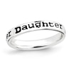 Thumbnail Image 0 of Stackable Expressions™ 3.5mm Black Enamel "Daughter" Band in Sterling Silver