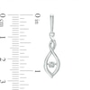 Thumbnail Image 1 of Diamond Accent Twist Infinity Pendant and Drop Earrings Set in Sterling Silver