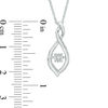 Thumbnail Image 2 of Diamond Accent Twist Infinity Pendant and Drop Earrings Set in Sterling Silver