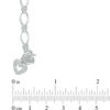 Thumbnail Image 2 of Diamond Accent Oval Link with Heart Charm Bracelet in Sterling Silver - 7.25"