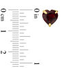 Thumbnail Image 1 of 6.0mm Heart-Shaped Garnet Solitaire Stud Earrings in 10K Gold