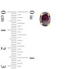 Thumbnail Image 1 of Oval Garnet Solitaire Stud Earrings in 10K Gold