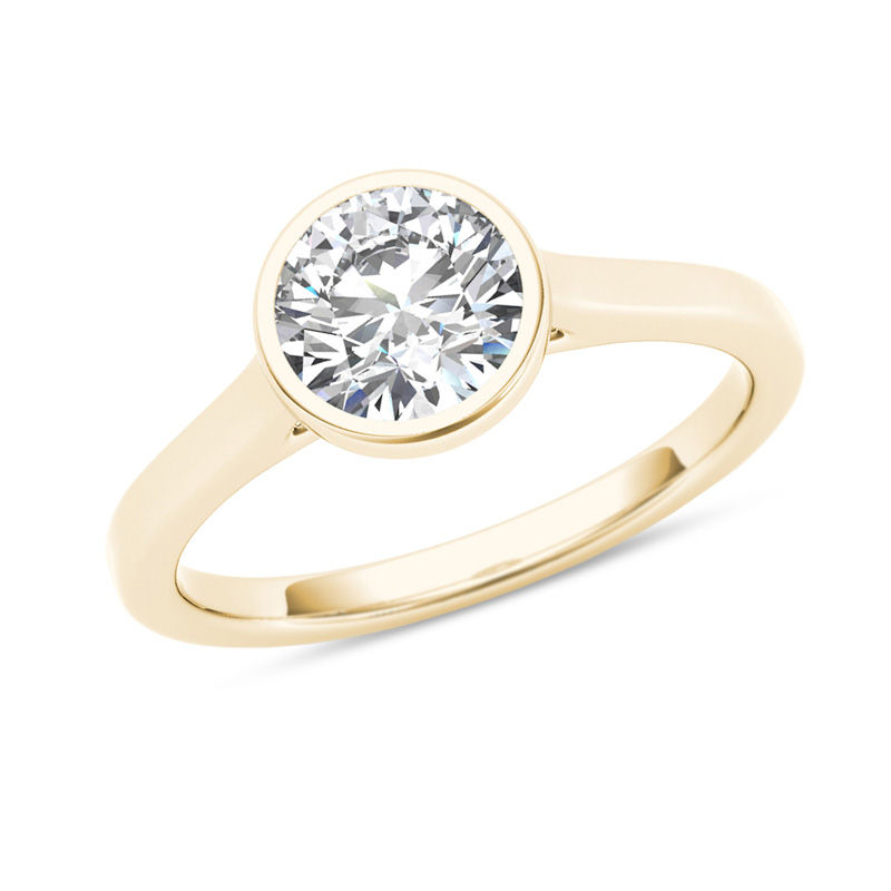 1 CT. Diamond Bezel Set Solitaire Engagement Ring in 14K Gold (I/I1)