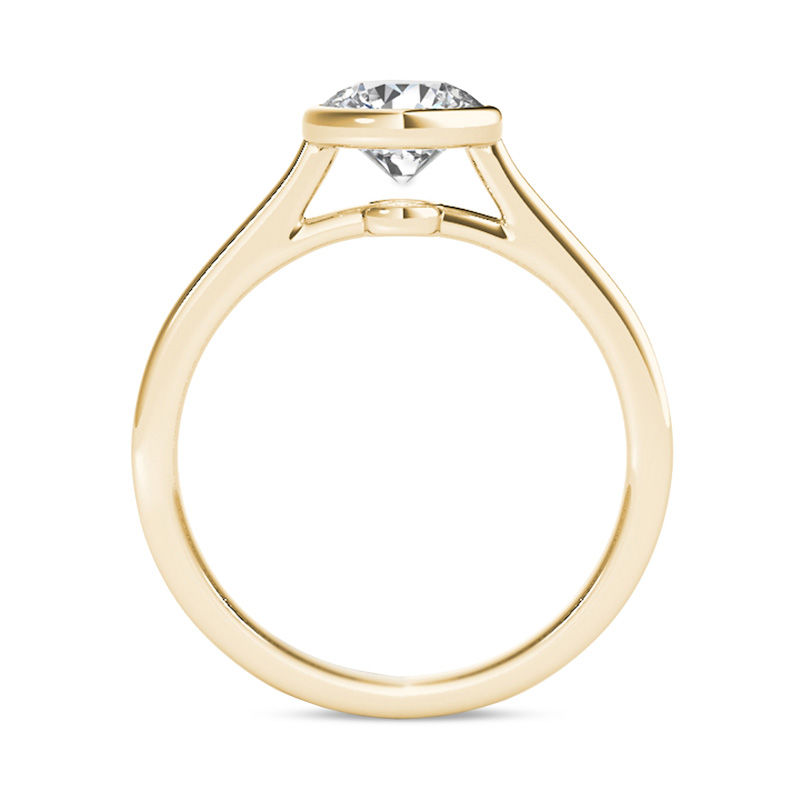 1 CT. Diamond Bezel Set Solitaire Engagement Ring in 14K Gold (I/I1)