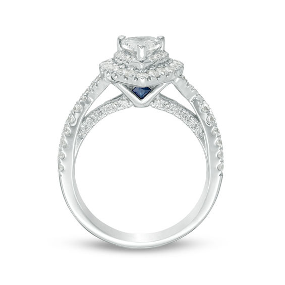 Vera Wang Love Collection 1-5/8 CT. T.W. Pear-Shaped Diamond Double ...