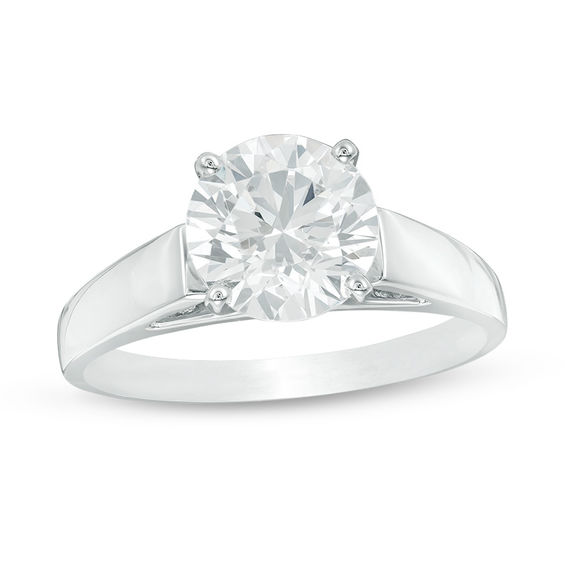 2 CT. Diamond Solitaire Engagement Ring in 14K White Gold (K/I3) | Zales