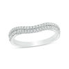 Thumbnail Image 0 of 1/4 CT. T.W. Diamond Double Contour Anniversary Band in 10K White Gold