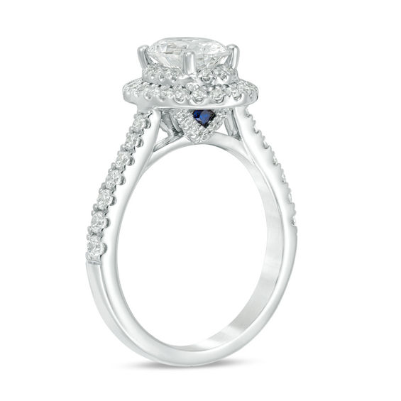 Vera Wang Love Collection 1-5/8 CT. T.W. Certified Oval Diamond Frame ...