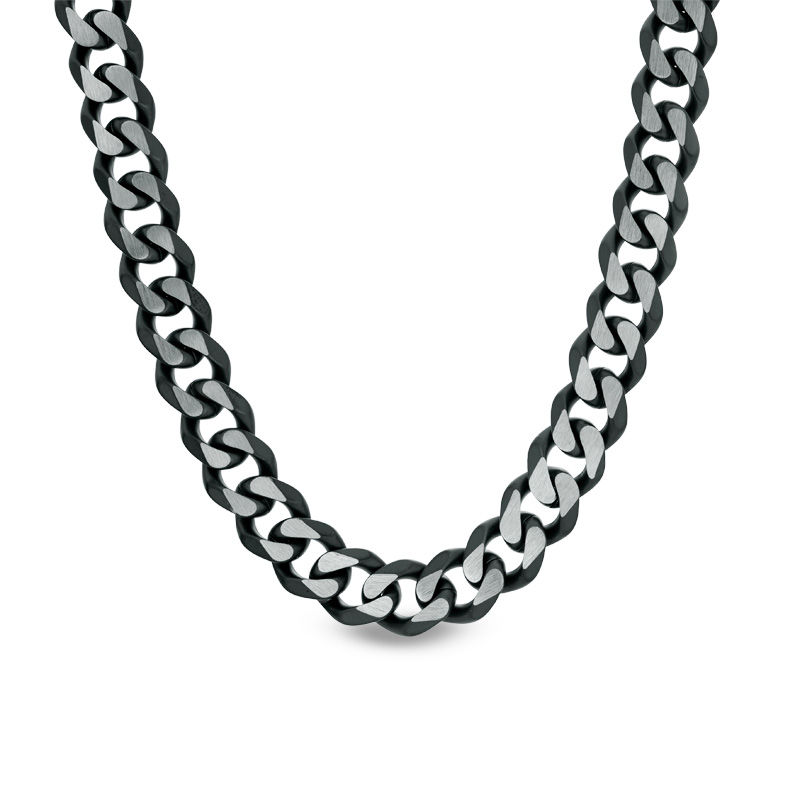 Stainless Steel Square Link Chain Necklace - 24-in. - Men