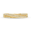 Thumbnail Image 3 of 1/6 CT. T.W. Diamond Crossover Vintage-Style Anniversary Band in 10K Gold