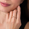 Thumbnail Image 2 of 1/4 CT. T.W. Diamond Alternating Chain Link Ring in 10K Rose Gold