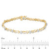Thumbnail Image 3 of 2 CT. T.W. Baguette and Round Composite Diamond Infinity Link Bracelet in 10K Gold - 7.25"