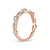 Thumbnail Image 1 of 1/4 CT. T.W. Diamond Alternating Heart Stackable Band in 10K Rose Gold
