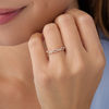 Thumbnail Image 2 of 1/4 CT. T.W. Diamond Alternating Heart Stackable Band in 10K Rose Gold