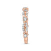 Thumbnail Image 3 of 1/4 CT. T.W. Diamond Alternating Heart Stackable Band in 10K Rose Gold