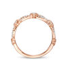 Thumbnail Image 4 of 1/4 CT. T.W. Diamond Alternating Heart Stackable Band in 10K Rose Gold