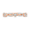 Thumbnail Image 5 of 1/4 CT. T.W. Diamond Alternating Heart Stackable Band in 10K Rose Gold