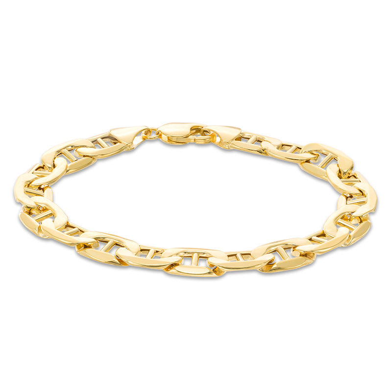 Zales Men's 10K Gold Mariner Link Chain Bracelet