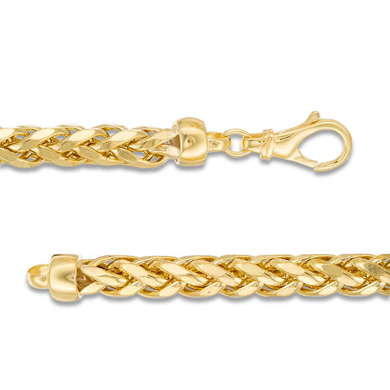 Men's 4.9mm Diamond-Cut Franco Snake Chain Necklace in 14K Gold - 24"