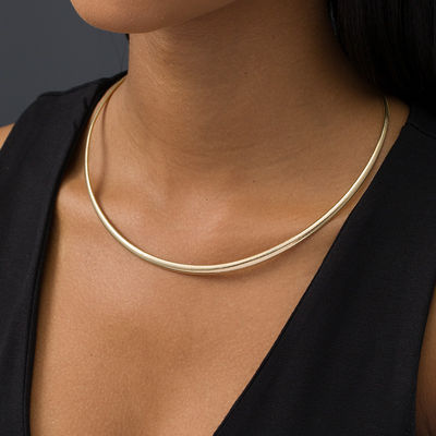 gold omega necklace