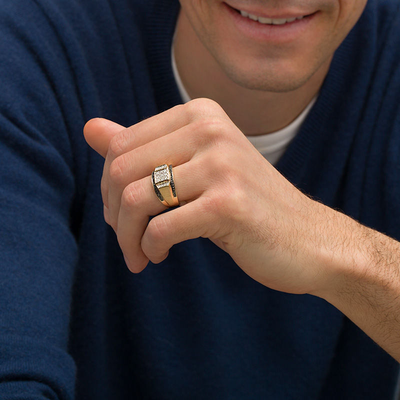 Zales Men's Composite Diamond Signet Ring