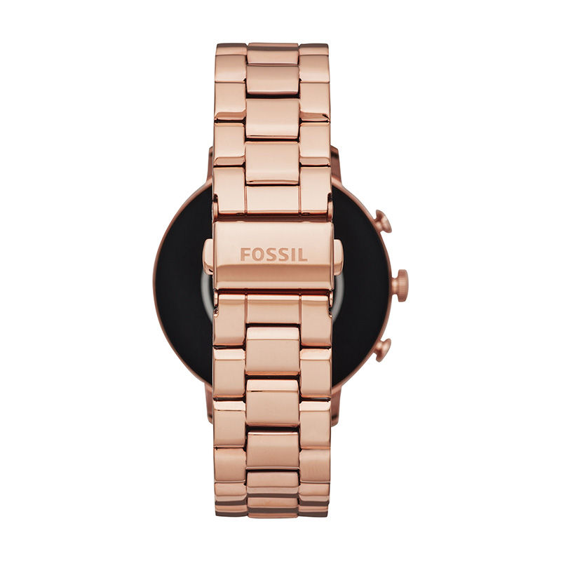 Ladies' Fossil Q Venture HR Crystal Accent Rose-Tone Gen 4 Smart Watch ...