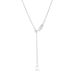 Diamond-Cut Snake Chain Necklace in 10K White Gold - 18