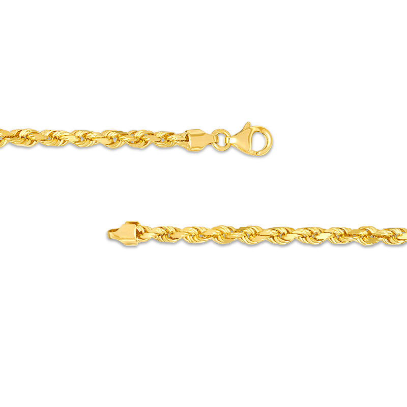 3.8mm Diamond-Cut Rope Chain Necklace in 14K Gold - 24