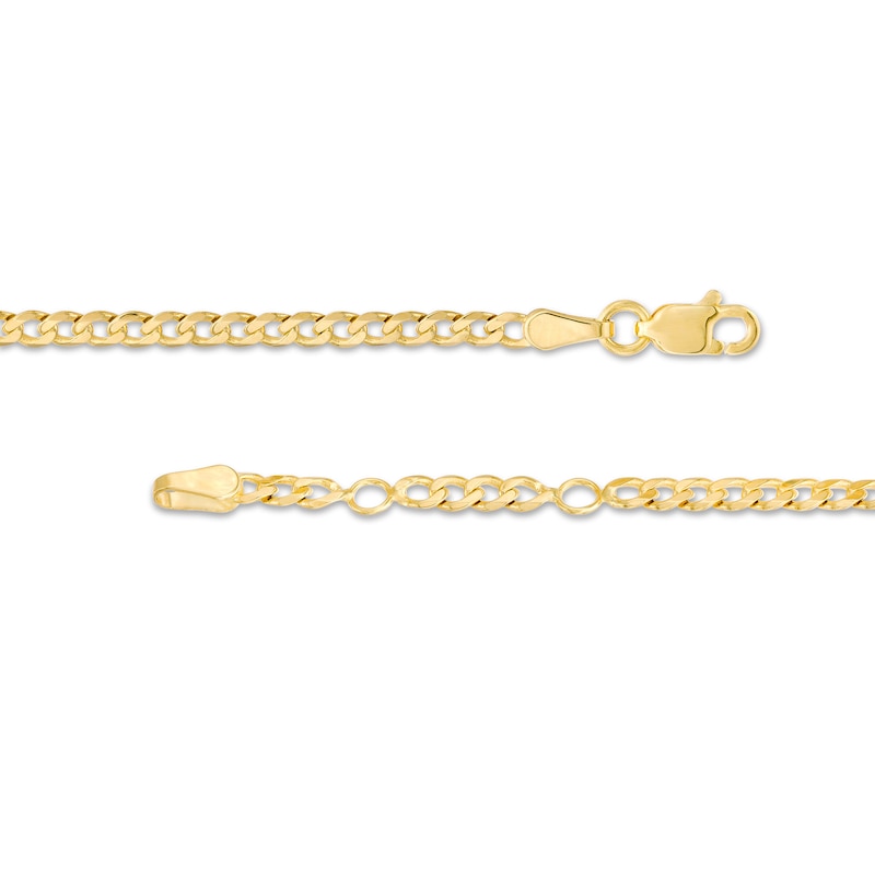 "MOM" Curb Chain Bracelet in 14K Gold - 7.25"