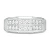 Thumbnail Image 3 of Men's 3/4 CT. T.W. Diamond Double Row Channel-Set Anniversary Band in 10K White Gold