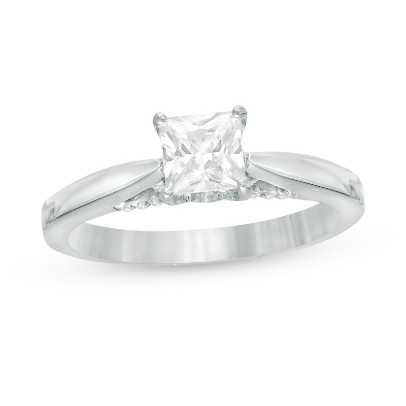 Thin Solitaire Engagement Rings Tapered