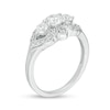 Thumbnail Image 1 of 1 CT. T.W. Diamond Past Present Future® Floral Frame Vintage-Style Engagement Ring in 14K White Gold