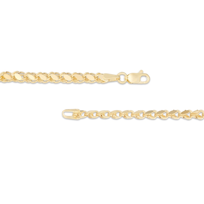 3.0mm Solid Mirrored Link Chain Necklace in 14K Gold - 18