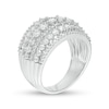 Thumbnail Image 2 of 2 CT. T.W. Diamond Multi-Row Domed Ring in 10K White Gold