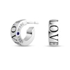 Thumbnail Image 0 of Vera Wang Love Collection "LOVE" Huggie Hoop Earrings in Sterling Silver