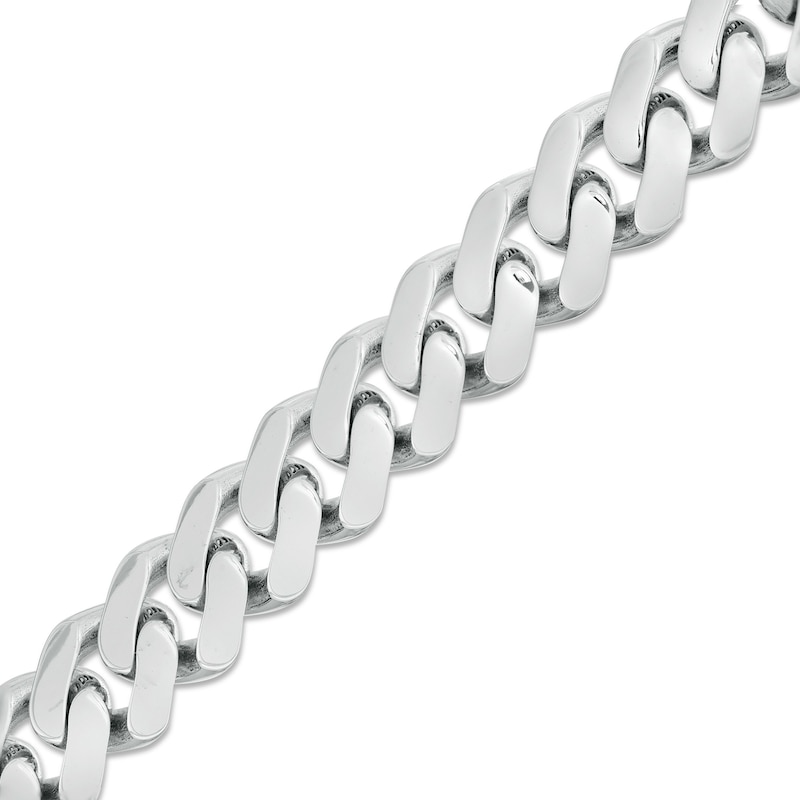 Zales Men's 12.0mm Curb Chain Bracelet in Stainless Steel - 9.0
