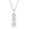 Thumbnail Image 0 of 1/2 CT. T.W. Multi-Diamond Graduated Three Stone Flower Pendant in 10K White Gold