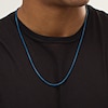Thumbnail Image 1 of 3.0mm Box Chain Necklace in Stainless Steel with Blue Acrylic - 24"