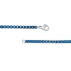 Thumbnail Image 2 of 3.0mm Box Chain Necklace in Stainless Steel with Blue Acrylic - 24"
