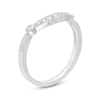 Thumbnail Image 2 of 1/6 CT. T.W. Diamond Contour Vintage-Style Anniversary Band in 10K White Gold