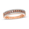 Thumbnail Image 0 of 1/2 CT. T.W. Champagne and White Diamond Ring in 10K Rose Gold