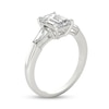 Thumbnail Image 2 of 2 CT. T.W. Emerald-Cut and Baguette Diamond Three Stone Engagement Ring in Platinum