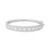 Thumbnail Image 0 of 3 CT. T.W. Baguette Composite Diamond Cushion Frame Bangle in 10K White Gold