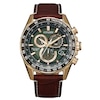 Thumbnail Image 0 of Men's Citizen Eco-Drive® PCAT Rose-Tone Chronograph Strap Watch with Green Dial (Model: CB5919-00X)