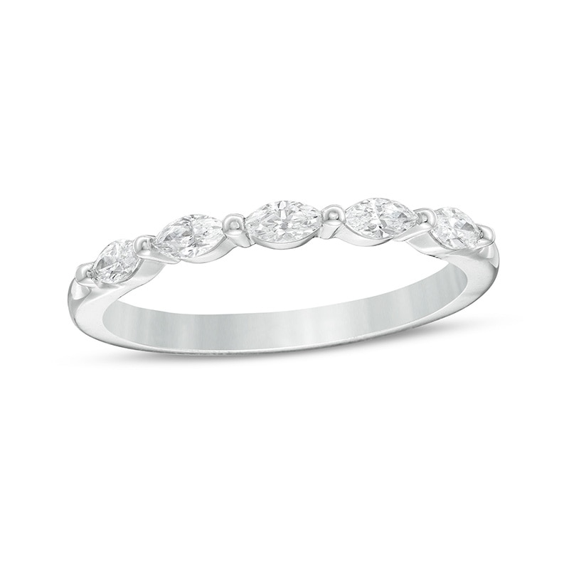 1/2 CT. T.W. Certified Marquise Diamond Five Stone Anniversary Band in ...