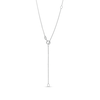 Thumbnail Image 2 of 7.0-7.5mm Button Freshwater Cultured Pearl Rope-Textured Frame and Drop Pendant in Sterling Silver and 10K Gold