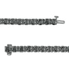 Thumbnail Image 1 of Men's 10 CT. T.W. Black Enhanced Diamond Tennis Bracelet in Sterling Silver with Black Rhodium - 8.5"