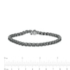 Thumbnail Image 2 of Men's 10 CT. T.W. Black Enhanced Diamond Tennis Bracelet in Sterling Silver with Black Rhodium - 8.5"